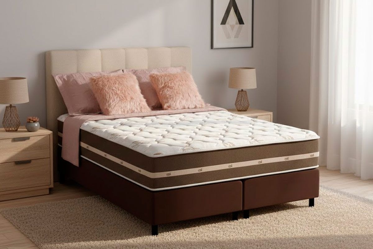 Cama Box CRC +Colchão Molas Classic Anjos