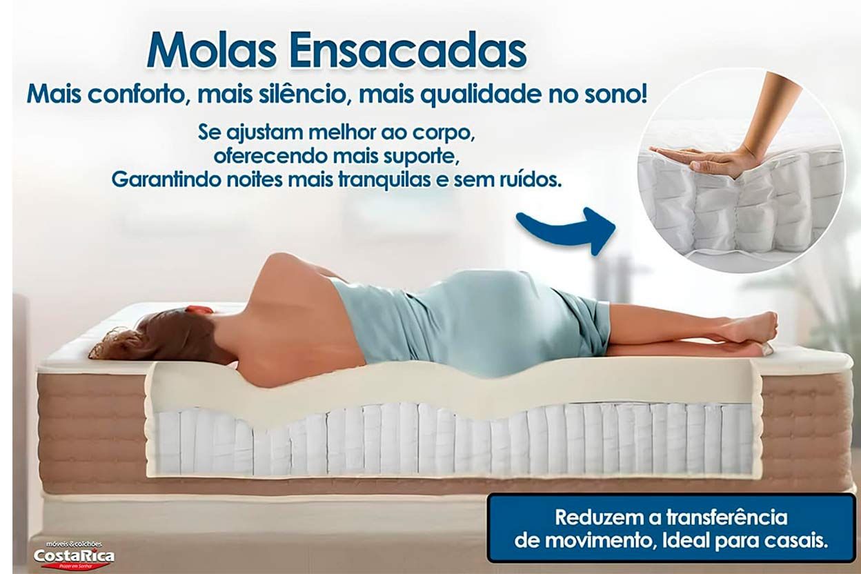 Cama Box CRC +Colchão Molas Classic Anjos