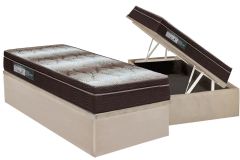 Cama Box Baú Filhão +Colchão Ortopédico Light Ortobom