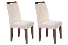 Cadeira Jantar Athenas Kit 2Un Rufato - Cafe/Linho Turim Bege