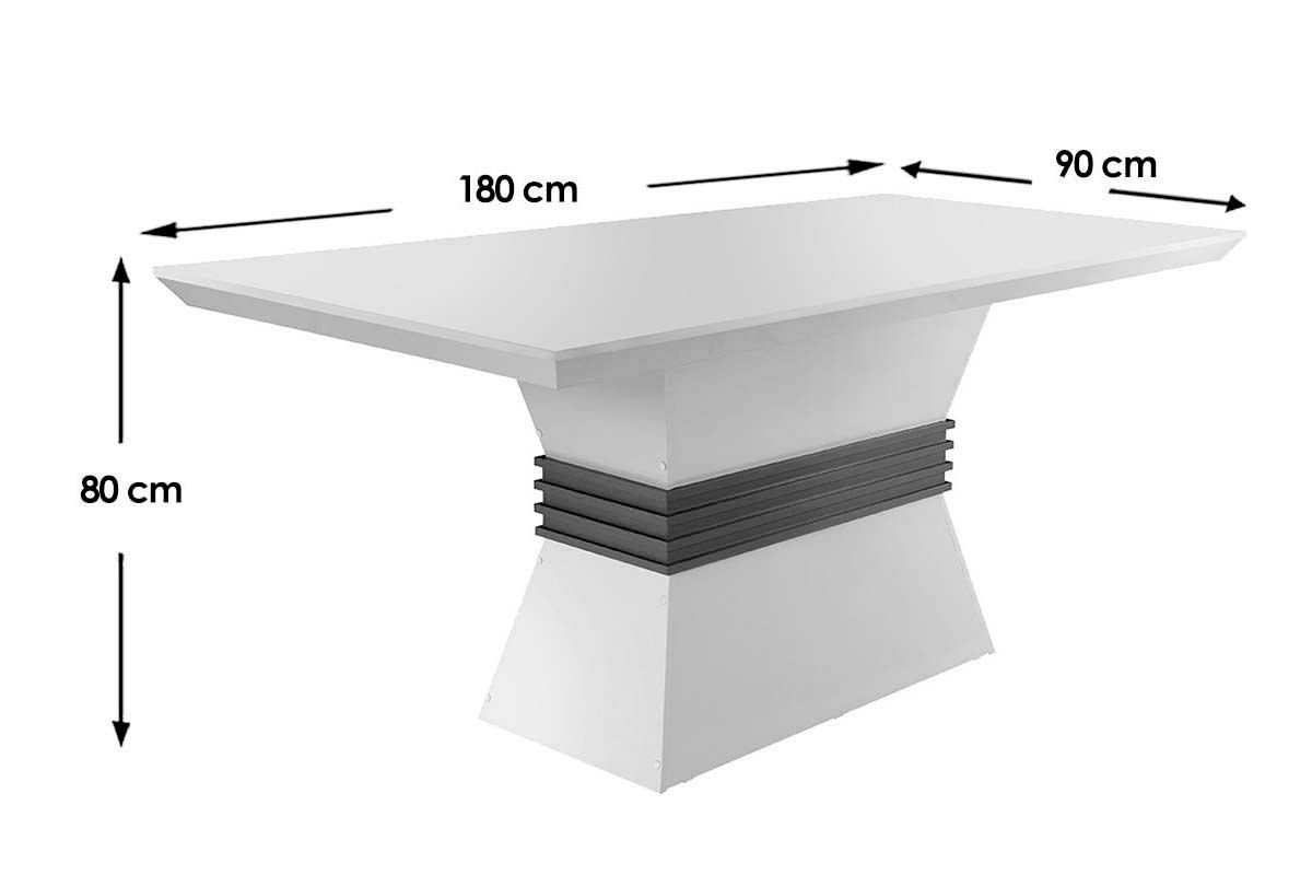 Sala Jantar Mesa Ágata Tampo Madeirado Canto Reto 180cm+6 Cadeiras Imperatriz - Rufato
