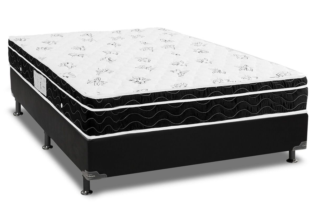Cama Box CRC +Colchão Molas Physical Ortobom