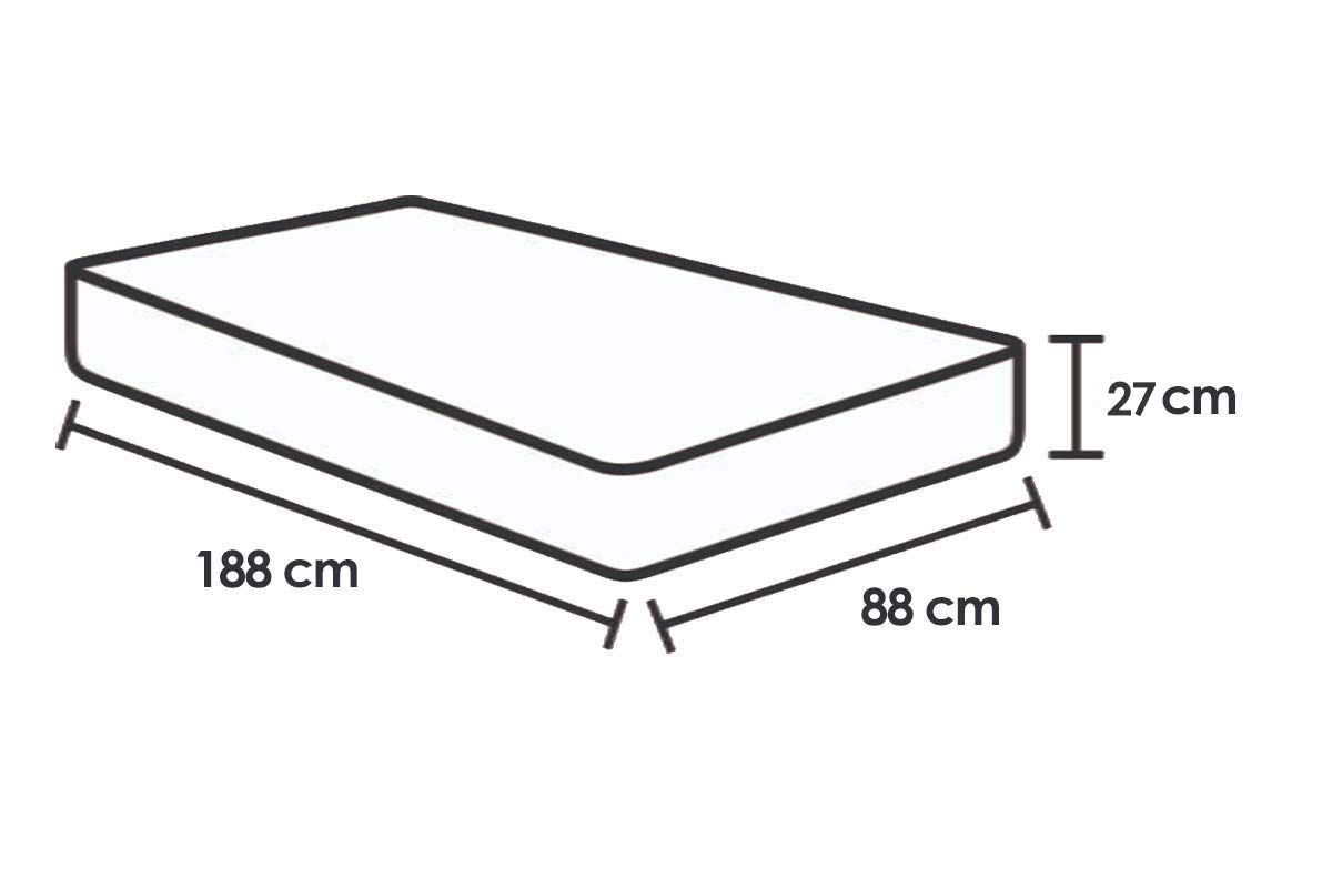 Cama Box CRC +Colchão Espuma D45 Black White Castor