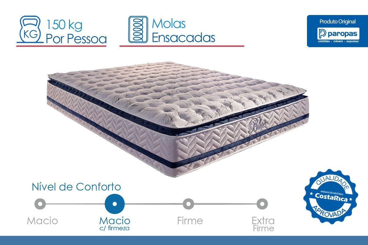 Cama Box CRC +Colchão Molas Blue Paropas