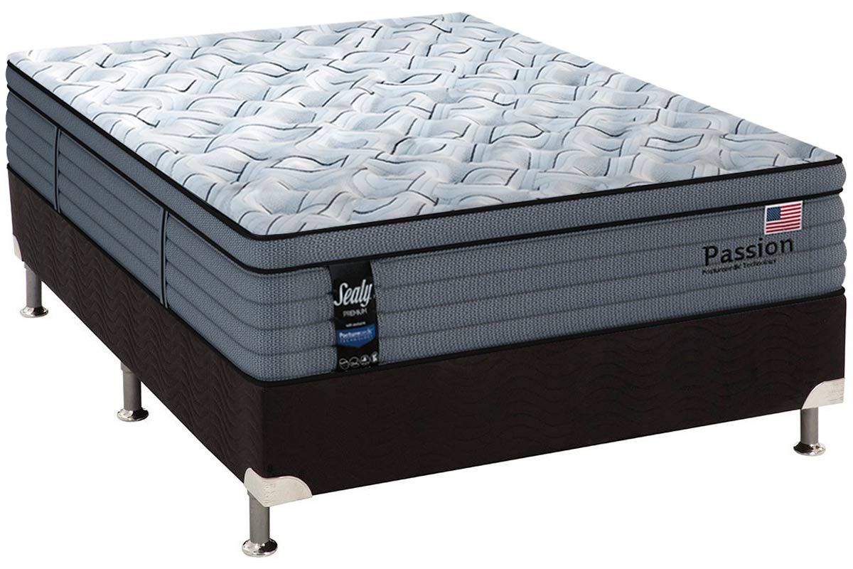Cama Box CRC +Colchão Molas Passion Sealy