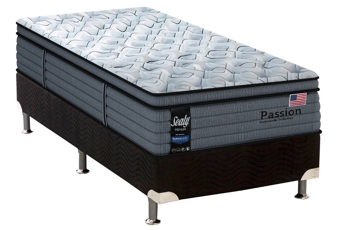 Cama Box CRC +Colchão Molas Passion Sealy