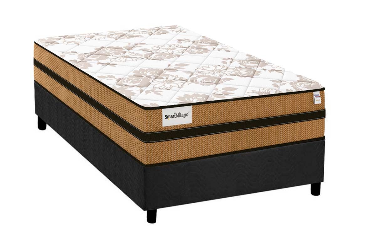 Cama Box CRC +Colchão Molas Smart Milano Plumatex