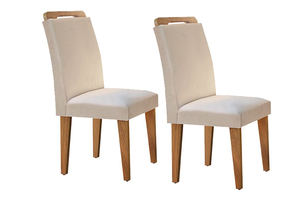 Sala Jantar Mesa Berlim Tampo MDF/Vidro Canto Curvo 120cm + 4Cadeiras Athenas - Rufato