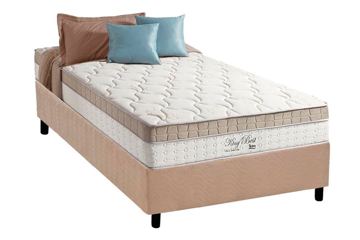 Cama Box CRC +Colchão Molas King Best Anjos