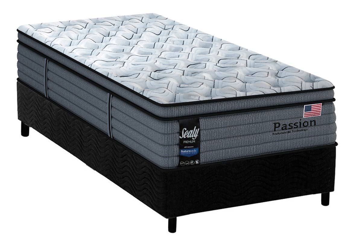 Cama Box CRC +Colchão Molas Passion Sealy