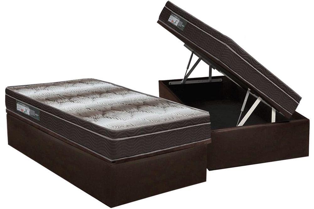 Cama Box Baú CRC +Colchão Ortopédico Light Ortobom