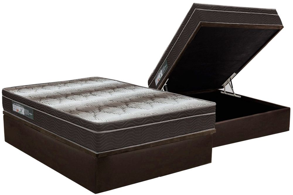Cama Box Baú CRC +Colchão Ortopédico Light Ortobom
