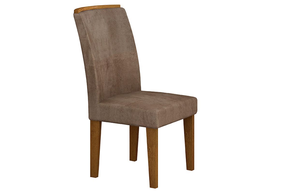 Sala de Jantar Completa Alvorada Tampo Madeirado c/ Vidro Canto Reto 180x90cm e 6 Cadeiras Lunara - Rufato