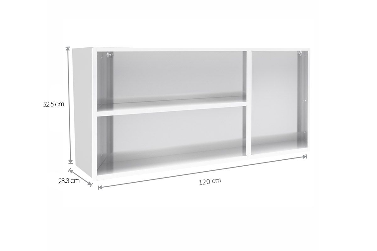 Armário Aéreo Cozinha Bertolini Origens 7009 c/3 Portas c/Vidro 120cm