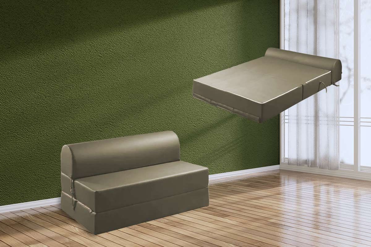 Sofá Cama Casal New Extra ParopasSuede Capuccino