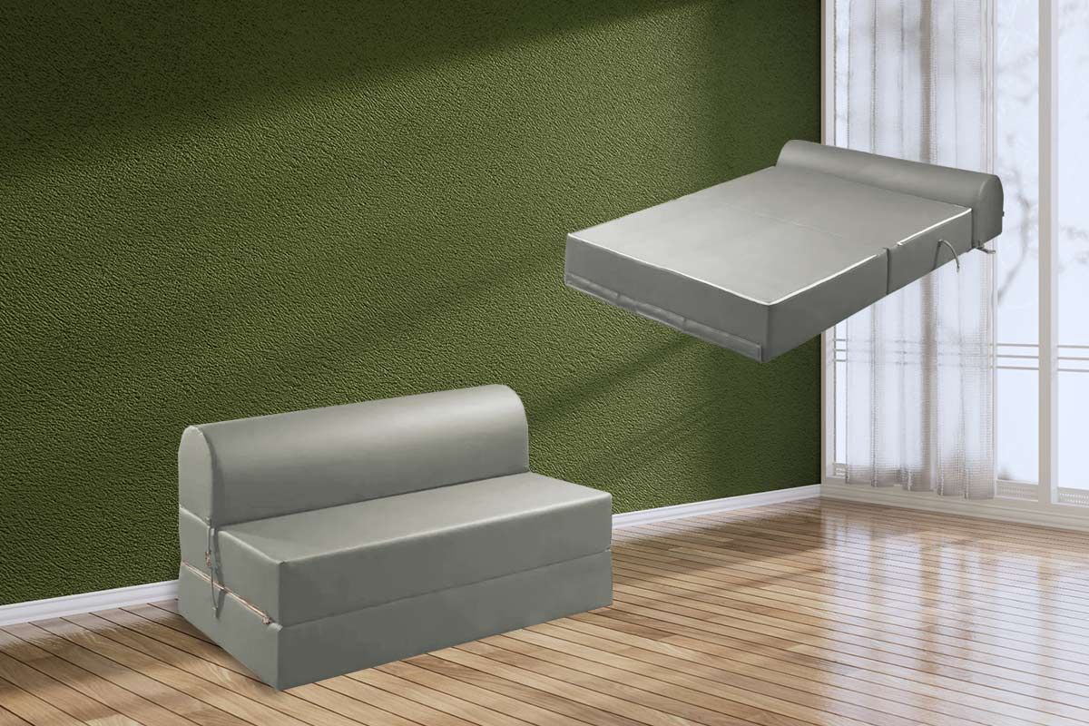Sofá Cama Casal New Extra ParopasSuede Cinza