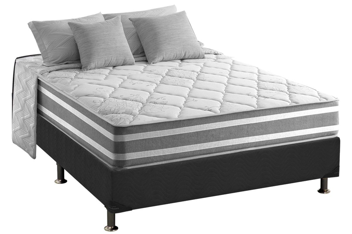 Cama Box CRC +Colchão Molas Duo Sono Anjos