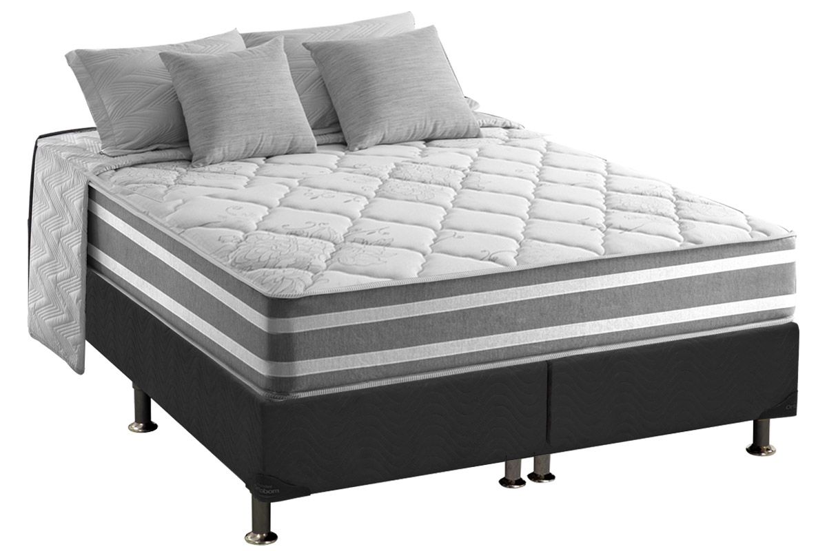 Cama Box CRC +Colchão Molas Duo Sono Anjos