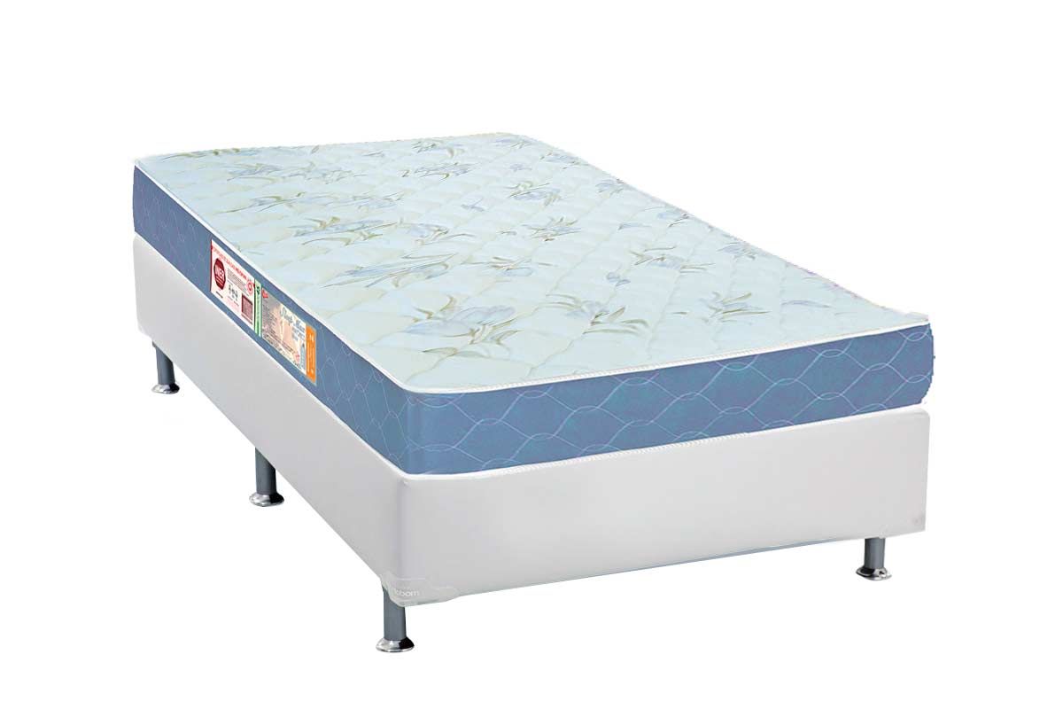 Cama Box CRC +Colchão Espuma D45 Sleep Max Castor
