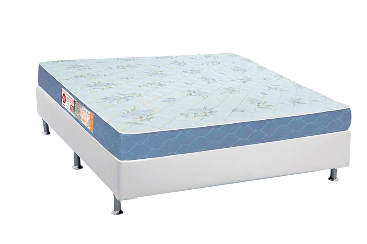 Cama Box CRC +Colchão Espuma D45 Sleep Max Castor