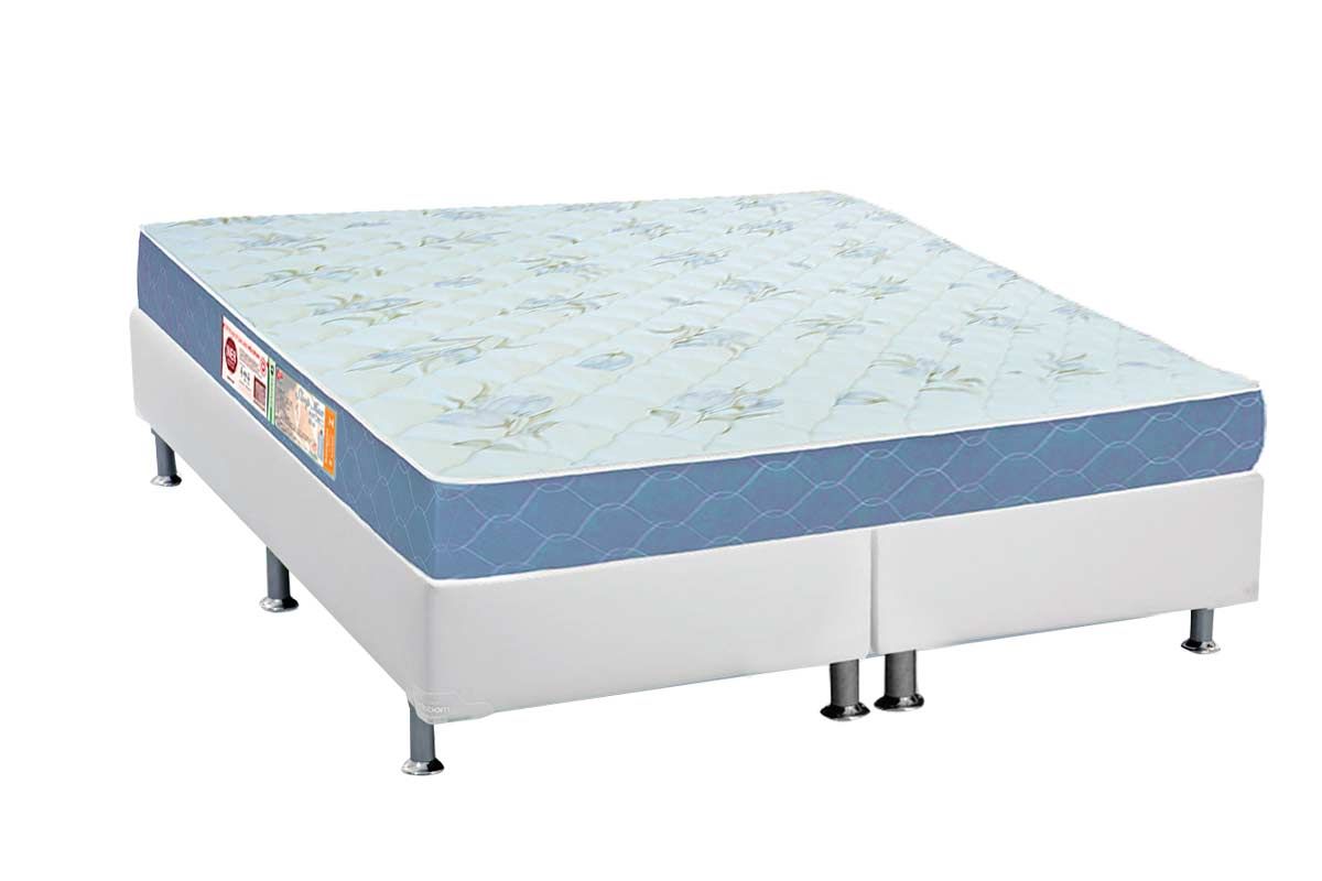 Cama Box CRC +Colchão Espuma D45 Sleep Max Castor