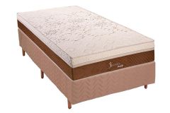Cama Box Filhão +Colchão Molas Jasmim Polar