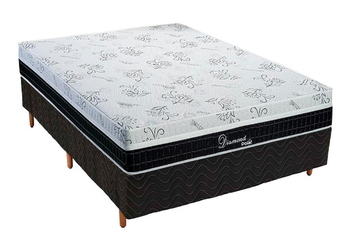 Cama Box CRC +Colchão Molas Diamond Polar
