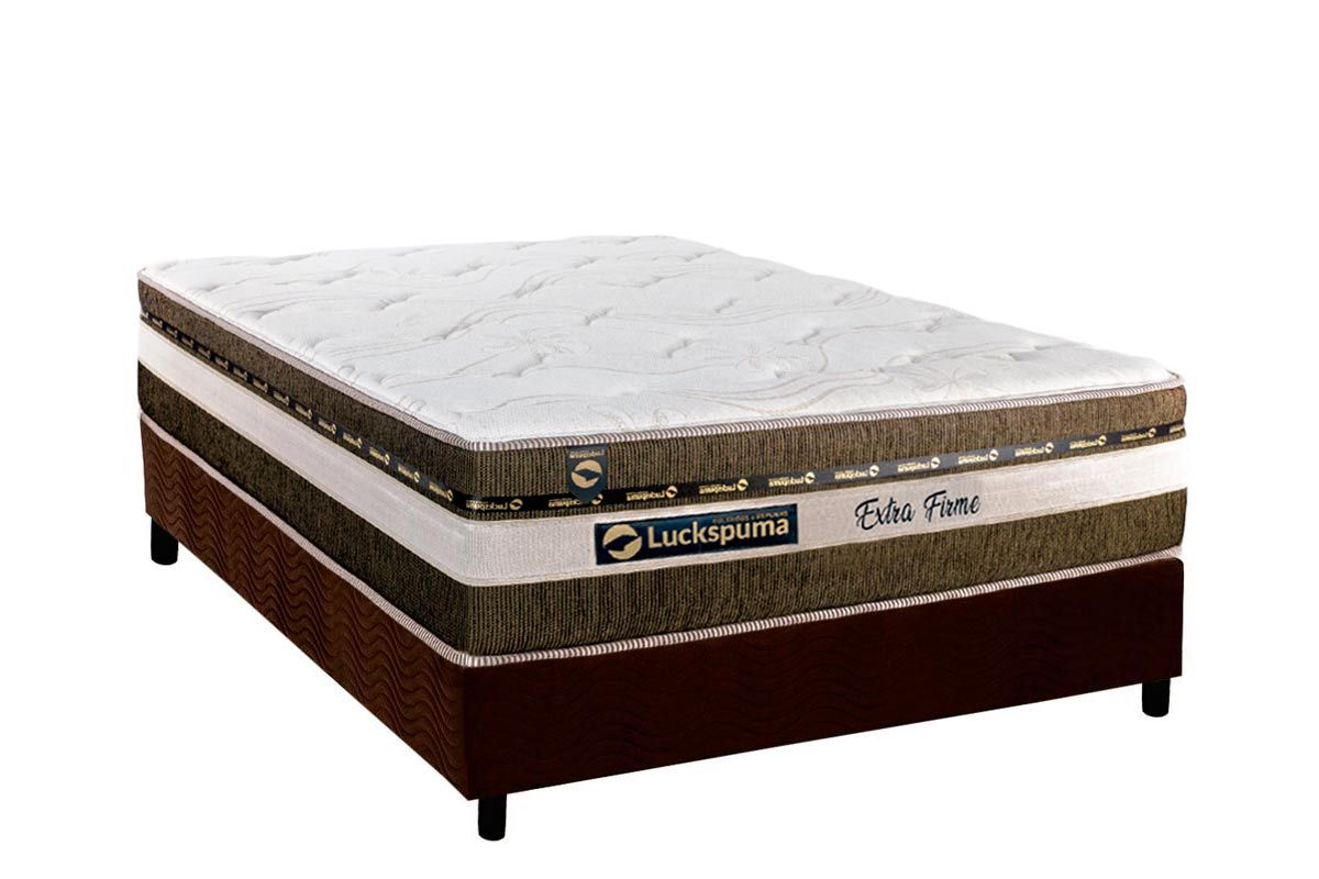 Cama Box CRC +Colchão Molas Esplendor Luckspuma