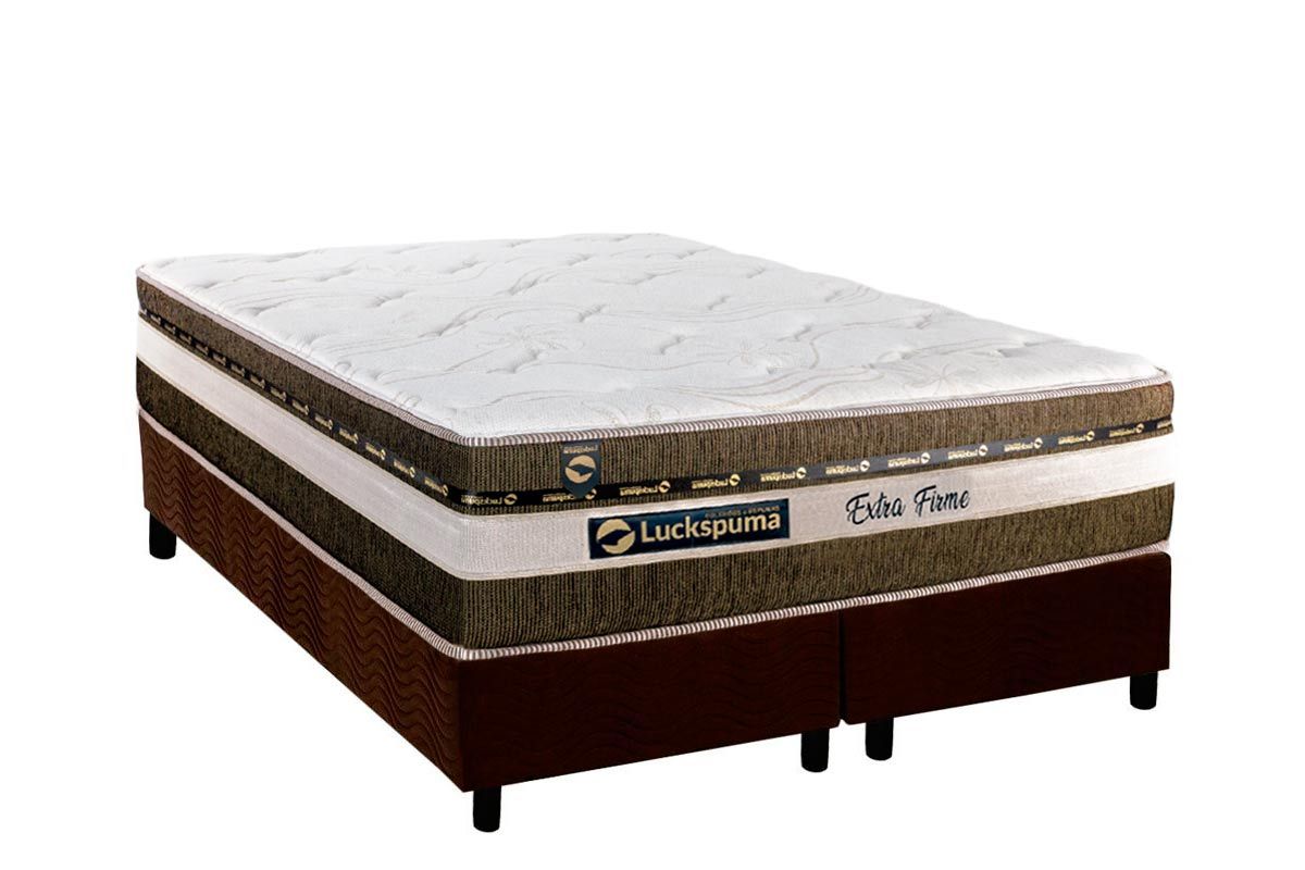 Cama Box CRC +Colchão Molas Esplendor Luckspuma