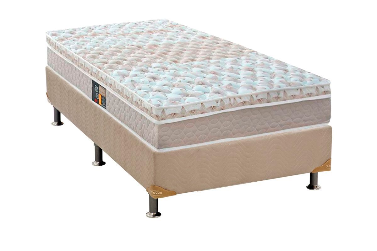 Cama Box CRC +Colchão Molas Class Castor