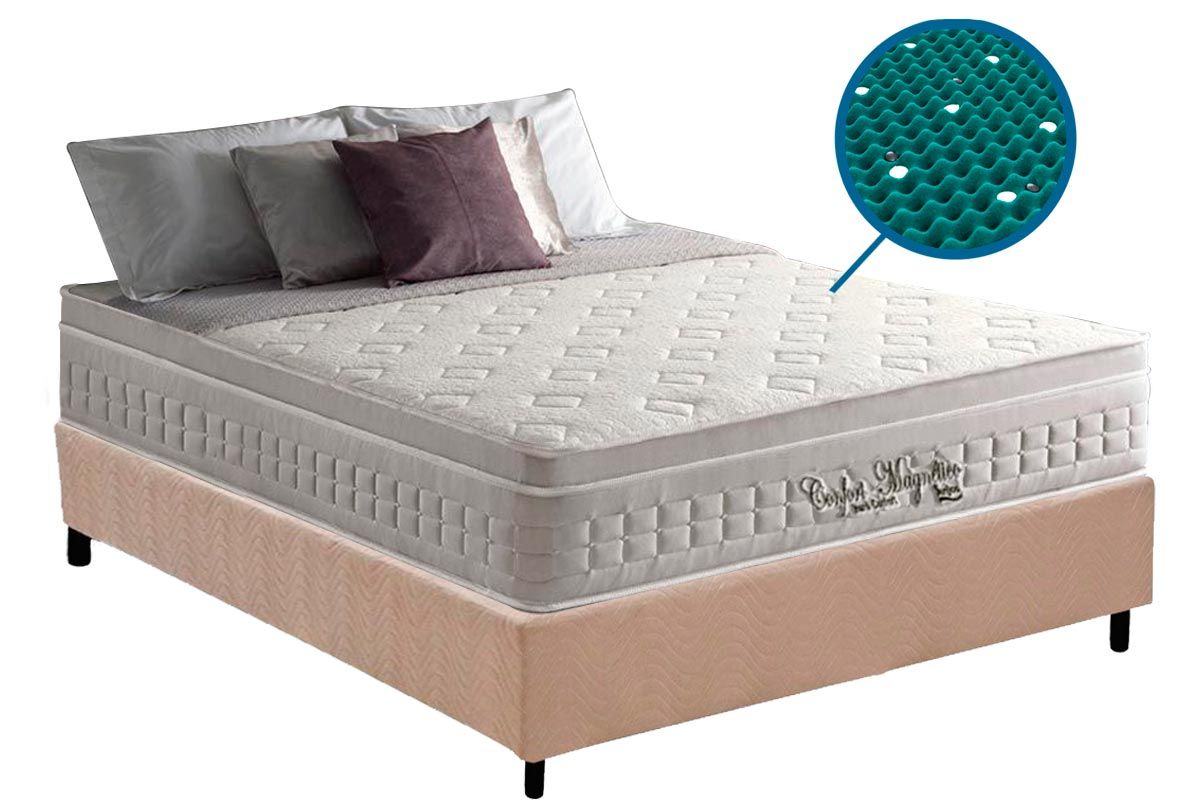 Cama Box CRC +Colchão Magnético Confort Anjos