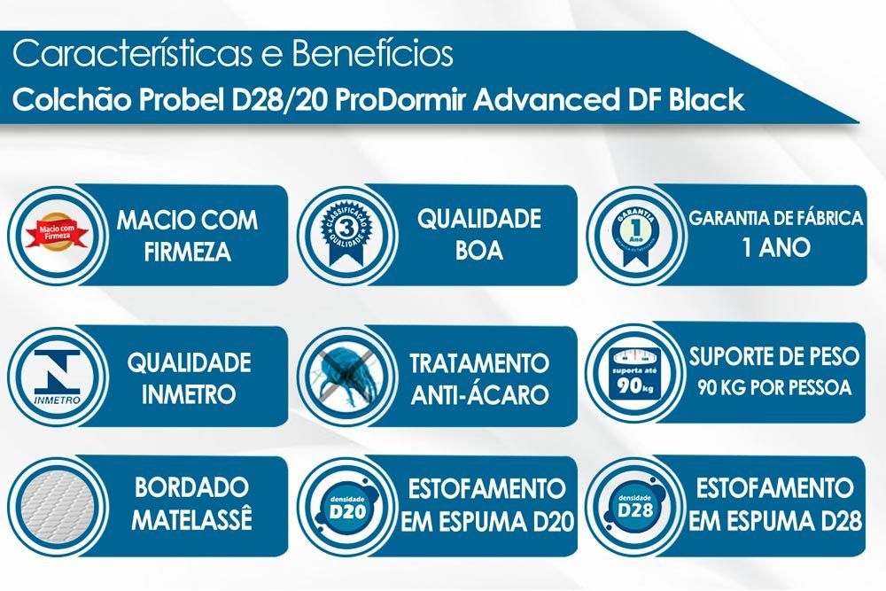Cama Box CRC +Colchão Espuma D28 Advanced Probel