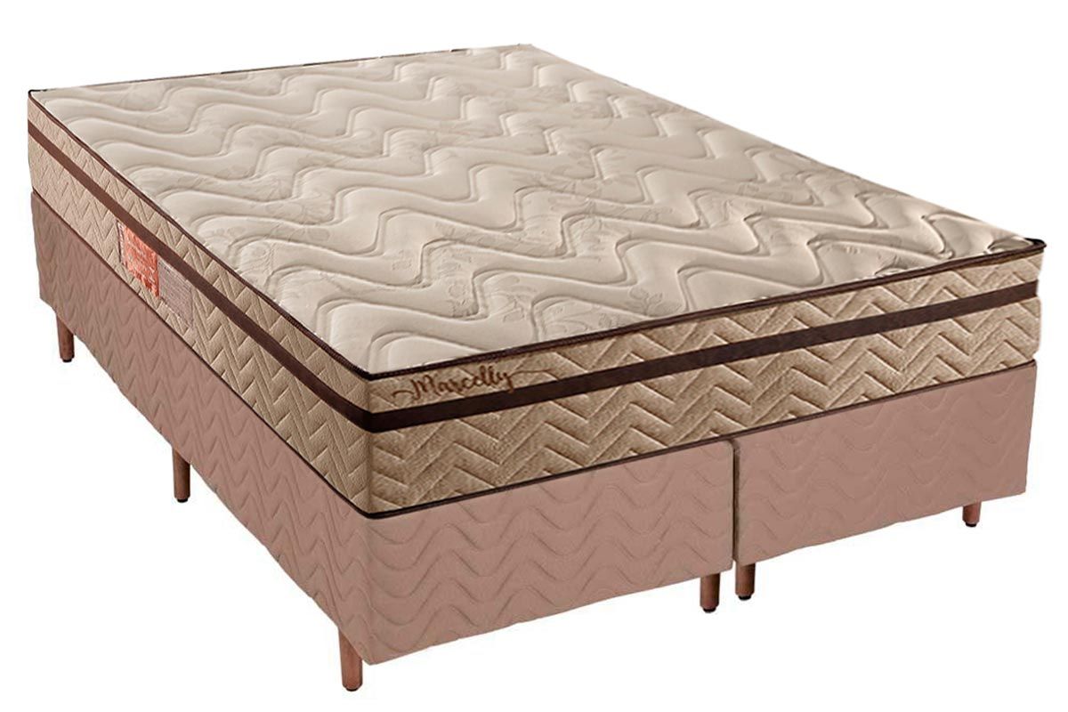 Cama Box CRC +Colchão Molas Marcelly Paropas
