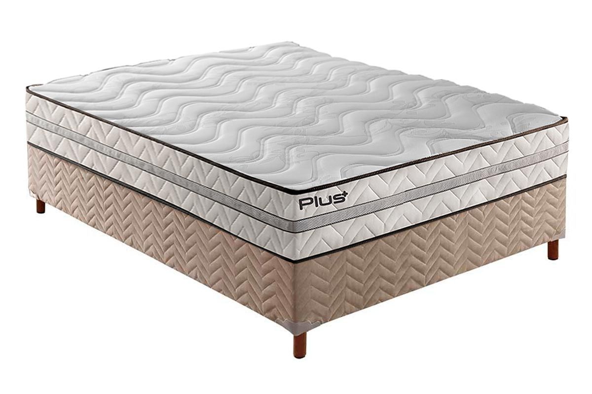 Cama Box CRC +Colchão Espuma D33 Pasquale Paropas
