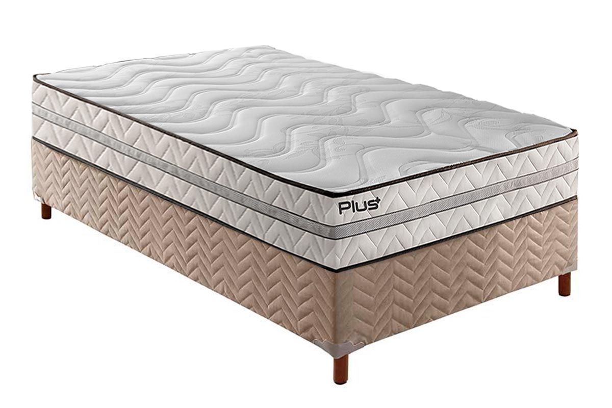 Cama Box CRC +Colchão Espuma D33 Pasquale Paropas