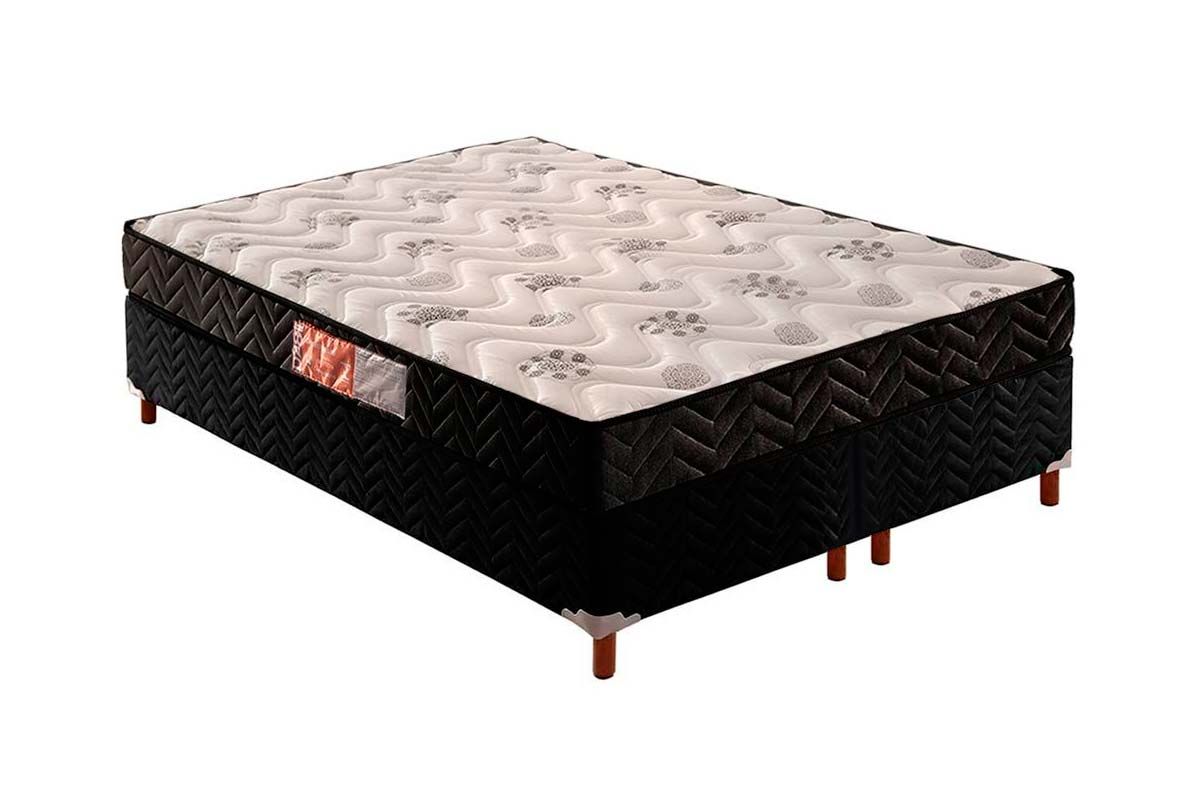 Cama Box CRC +Colchão Espuma D45 Pasquale Paropas