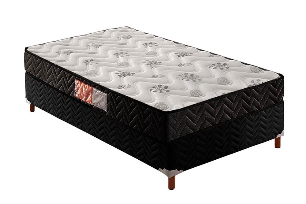 Cama Box CRC +Colchão Espuma D33 Pasquale Paropas