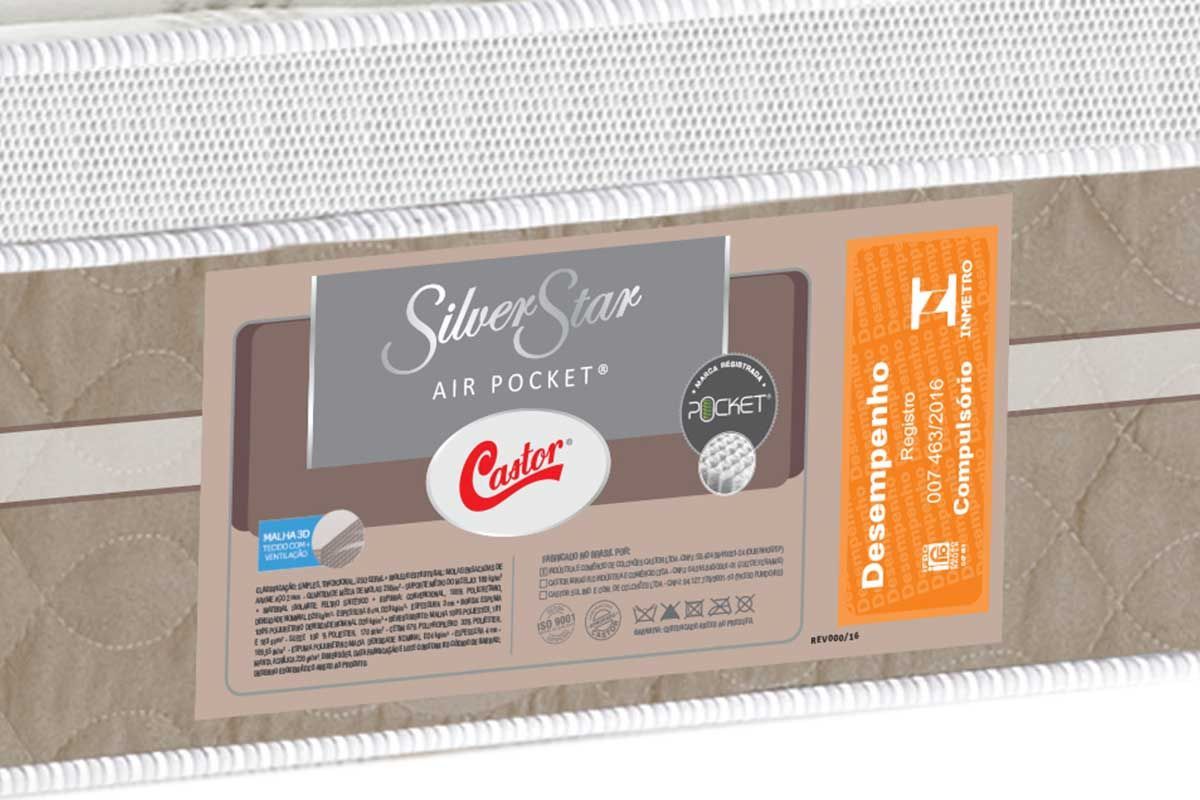 Cama Box CRC +Colchão Molas Silver Sr Castor