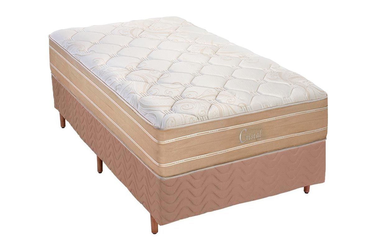 Cama Box CRC +Colchão Molas Cristal Polar