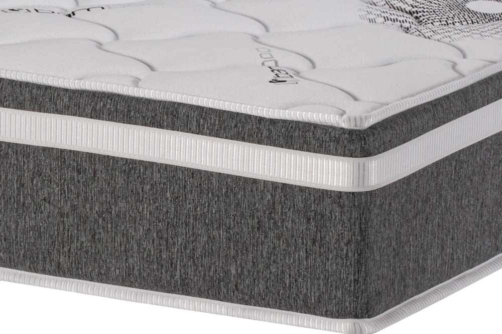 Cama Box CRC +Colchão Espuma D33 Pérola Polar