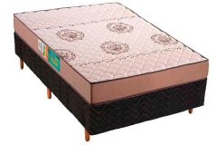 Cama Box Filhão +Colchão Espuma D33 Pérola Polar