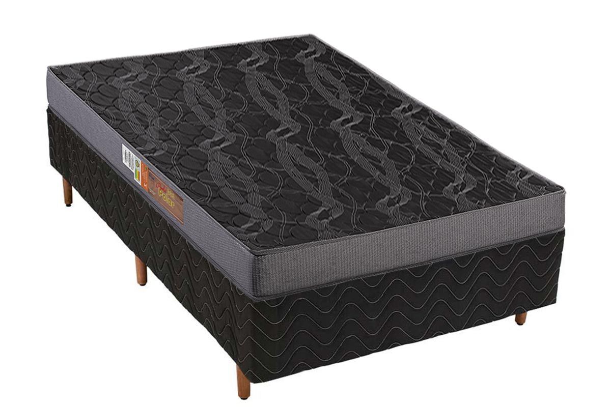Cama Box CRC +Colchão Espuma D20 Pérola Polar