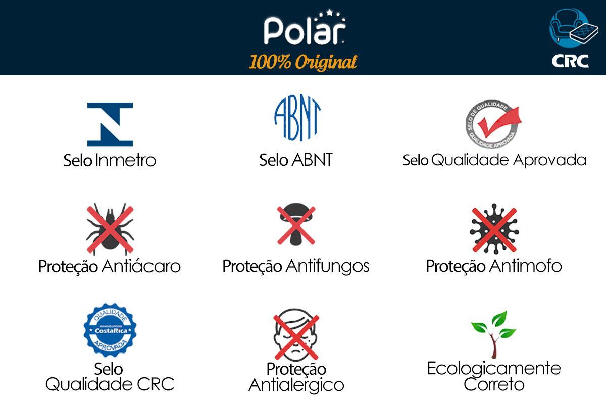 Cama Box CRC +Colchão Ortopédico Orthoface Polar