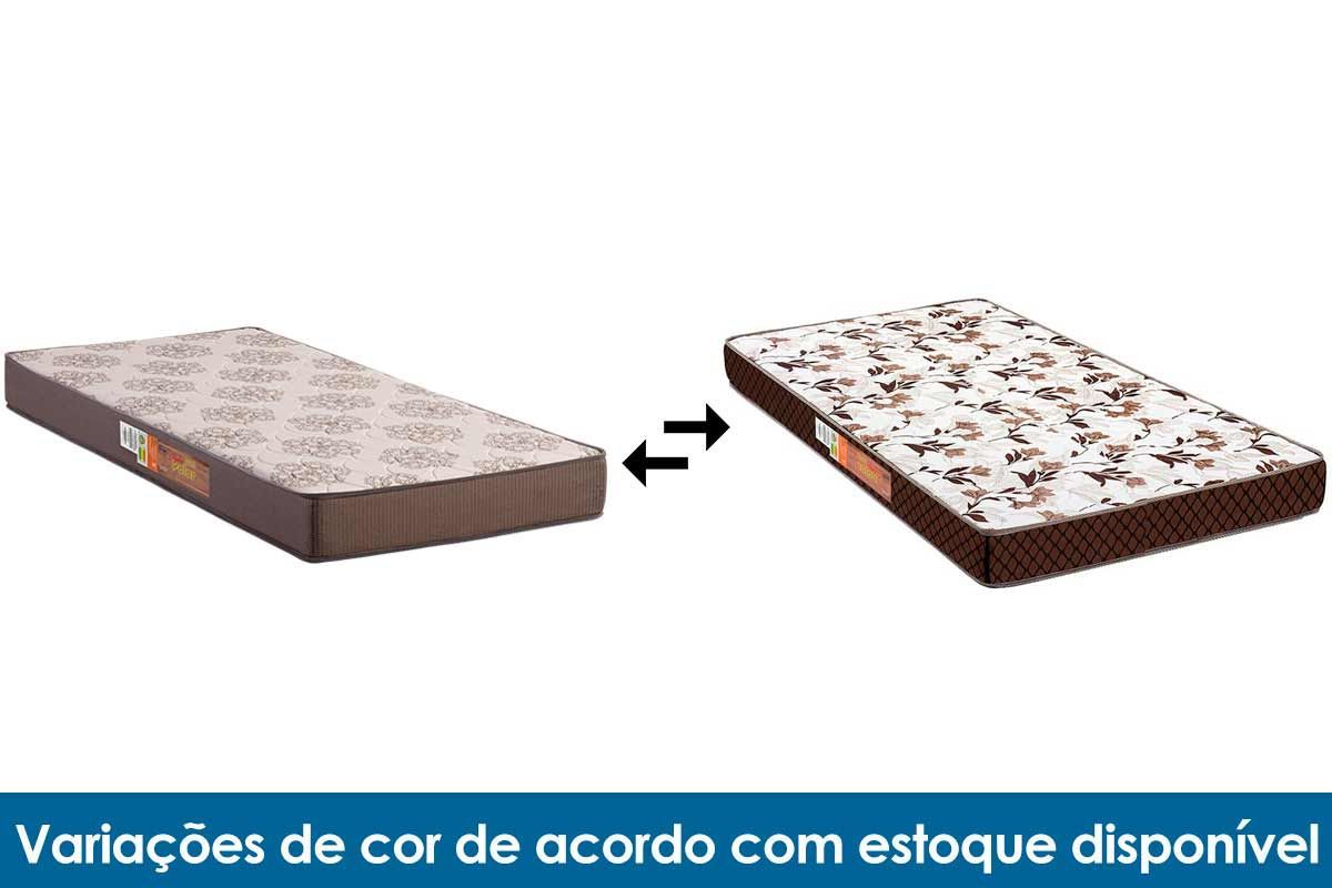 Cama Box CRC +Colchão Espuma D28 Pérola Polar