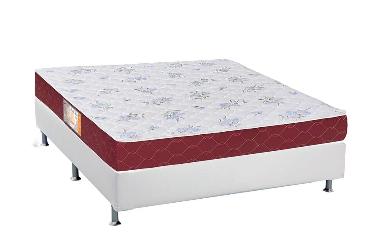 Cama Box CRC +Colchão Espuma Sleep Max Castor
