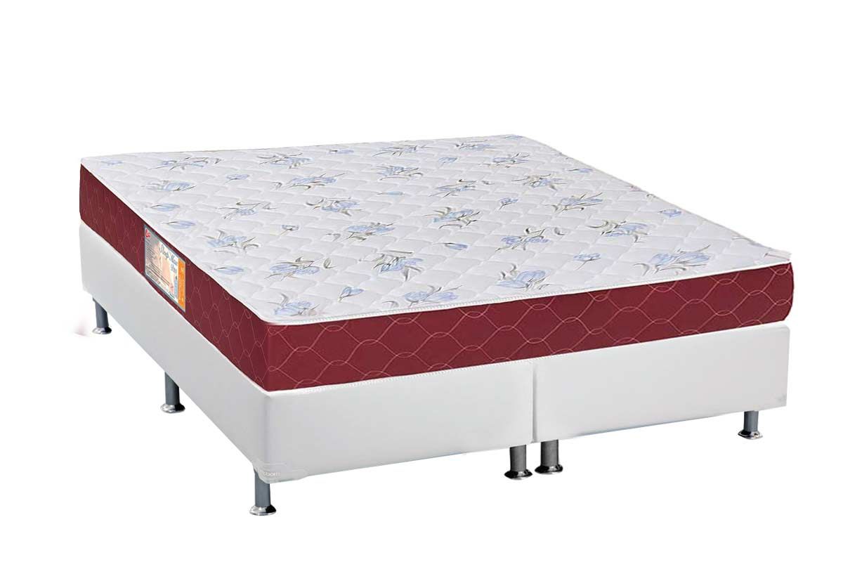 Cama Box CRC +Colchão Espuma Sleep Max Castor