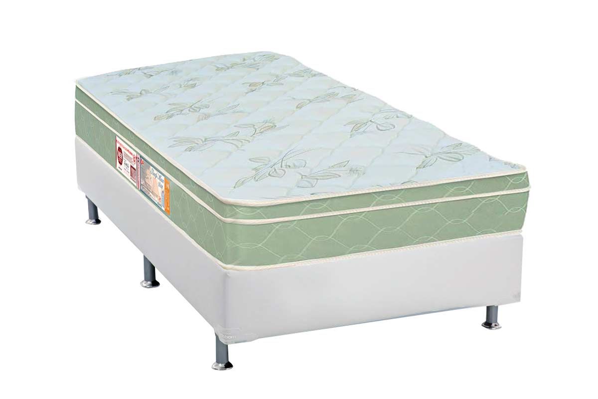 Cama Box CRC +Colchão Espuma D33 Sleep Max Castor