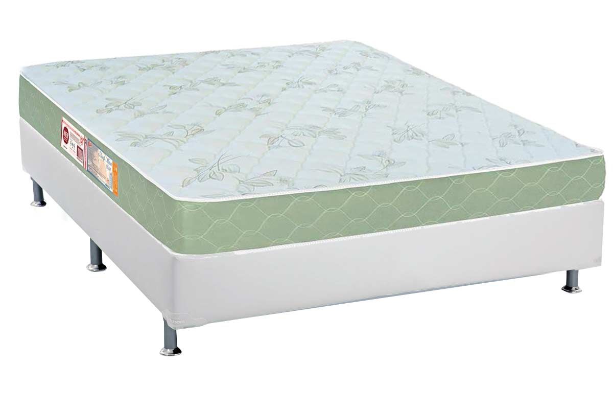 Cama Box CRC +Colchão Espuma D33 Sleep Max Castor