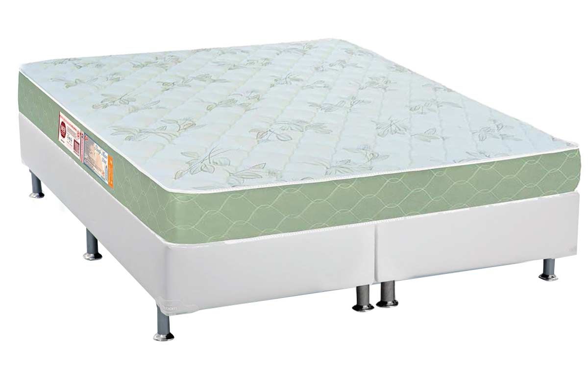 Cama Box CRC +Colchão Espuma D33 Sleep Max Castor