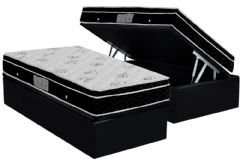 Cama Box Baú Filhão +Colchão Molas Physical Ortobom